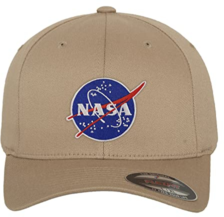 Nasa Offizielles Lizenzprodukt Insignia Flexfit Cap (Khaki), Groß/X-Large