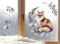 wolga-kreativ Fenster Fensterbilder Glasdekorfolie Motiv Fensterfolie FenstertattooWinter Weihnachten Advent Fuchs Aufkleber Fenster wiederverwendbar Kinderzimmer Deko