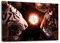 Hustling Sharks® Tierbilder auf Leinwand als XXL Wandbild Beast Fights - Leinwandbilder im Querformat, Wandbild Tiere, Wandbild Schlafzimmer, Deko Wohnzimmer, Bild Löwe, Tiger Bilder (45x30cm)