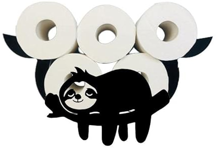 Pomurom Porte-papier toilette Paresseux - En forme paresseux amusant pour ranger les rouleaux papier - Design amusant à fixer au mur - Pour plan travail, salle bain