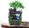 Zimmerbrunnen Desktop Fengshui Water Fountain mit Led -Lampe Wasserfall Zimmer springbrunnen（18 X 15 X 30 cm ）