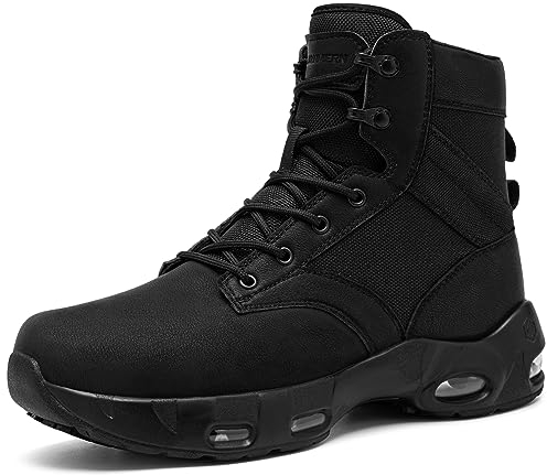 LARNMERN Botas Trabajo Hombres Zapatos Chef Cocina Calzado de Chef para Hombres Zapatos de Trabajo Ligeros Transpirables Zapatos de Cocina (43,Negro)