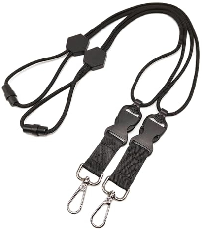 XNIVUIS 2 Stücke Schlüsselbänder Umhängebänder Schlüsselband Lanyard für Schlüssel, Neck Lanyard Strip mit abnehmbarer Schnalle, für Schlüssel, ID Badge Card Holder, Brieftaschen (Schwarz)