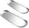 Deko Tablett Set,2 PCS Ervierplatte Dekotablett Edelstahl Serviertablett Schmuckschale Kerzentablett Oval Ablageschale für Schmuck Kosmetik Kerzenständer Obst Schlüssel(Silber)