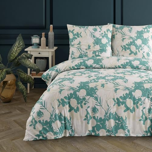 Buymax Bettwäsche 155x220 cm 4-teilig – Bettwäsche Set Renforcé 100% Baumwolle, 2 x Bettbezug 155x220 cm und 2 x Kissenbezüge 80x80 cm, Oeko-TEX, Reißverschluss, weich und atmungsaktiv