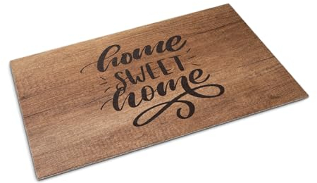 Tulup 90x60 cm Pequeño Felpudo Felpudo Exterior Felpudo Delante de la casa Antideslizante - Hogar Dulce hogar