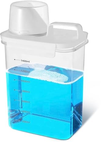 Washing Powder Storage,Airtight Laundry Detergent Dispenser with Measuring Cup,Laundry Powder Storage,Detergent Container for Fabric Softener,Scent Booster,Washing Powder Container (1800L)