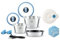 cookvision Einsteiger-Set 10-tlg. blau, 2x Edelstahltöpfe und 1x Pfanne für alle Herdarten, 1x Glasdeckel, 1x Griff, platzsparend, innovatives Zubehör