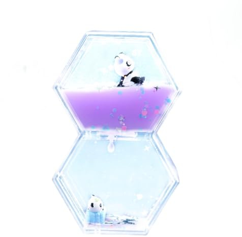 Sablier Minuterie Liquide avec Pandas, Minuteur de Mouvement Lampe à Lave Colorée, Sensory Fidget Toy Jouets Sensoriels Décorer de Bureau pour Enfants, Adulte, Relaxation, Soulager Stress (Violet)