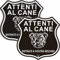 Ashoaza Attenti al Cane Cartello Grande Alluminio Cm 25x25, 2 Pz Proprietà Privata cartelli, Attenzione al Cane Cartelli in Metallo Spazzolato, Area Videosorveglianza Cartello Divieto di Accesso