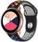 Breathable Ersatzarmband für Amazfit GTS 4/4 Mini/GTS 3/GTS 2/2e/2 Mini/GTR Mini/GTR 42mm, 20mm Sport Armband Uhrenarmband, Silikon Armbänder für Amazfit Bip 3/3 Pro/Bip U/U Pro/Bip S (Blackrainbow)