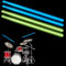 Sporgo Lot de 2 paires de baguettes de batterie 5 A : bâtons de batterie en nylon avec fluorescents antidérapants et solides - Accessoires fluorescents pour batterie