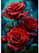 MEIYUDA 5D Diamond Painting Bilder Erwachsene Rote Rose im Regen, Diamond Painting Set Bild, Diamant Painting Bilder Bastelset Erwachsene Kinder Malerei Stickerei für Home Wand Décor 30x40cm
