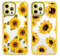 Foonary 2 Pack Clear Set Suitable for iPhone 12 Pro Transparent 6.1, Phone Case With Daisy Flower Fun Aesthetic Pattern Cover, Soft Silicone Shockproof Protective Girls Box, for iPhone 12 Pro