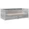 QJBSAVVA Outdoor Bett Bettgestell Lattenroste Palettenbett - Tagesbett mit Schubladen Grau Sonoma 100x200 cm Holzwerkstoff für Außenbereich Schlafzimmer Gästezimmer Loft