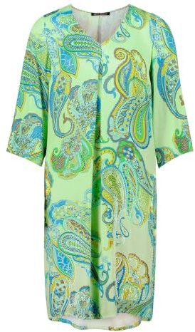 Betty Barclay Damen Sommerkleid mit V-Ausschnitt 40, Green/Blue
