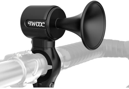 BSSOK Super Campanello Bici Elettronico, 100dB Clacson Bicicletta Elettrico Batteria Bottone Alta Capacità 300mAhAntiscivolo MTB Trombetta bici Per Adulti Bambini (Ricaricabile-Noir)