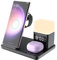6in1 Wireless Charging Station for Samsung Charging Station for Multiple Devices with Alarm Clock & Night Light nightstand Charging Station for Samsung S25 24 23 22 Ultra for Galaxy Watch