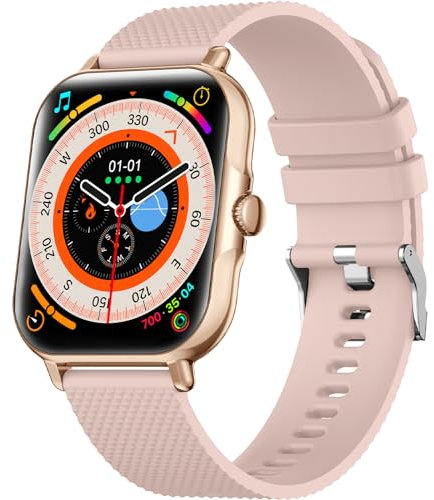 zaisia Smartwatch Uomo Donna, 1,85'' Orologio Fitness con Sonno Cardiofrequenzimetro, Smart Watch con Funzione di Notifica dei Messaggi e Chiamata, IP68 Impermeabile Tracker Fitness per Android iOS