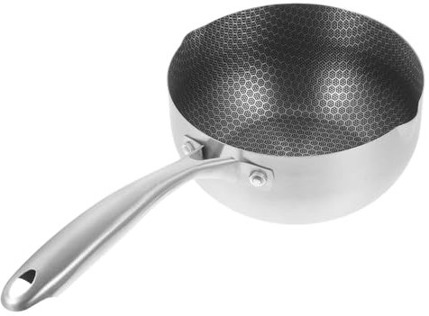 DECHOUS Edelstahl Wabenstruktur Pfanne Nonstick Bratpfanne Japanische Kleine Kochpfanne Mit Rutschfestem Griff Für Eier Und Kleine Portionen Küche