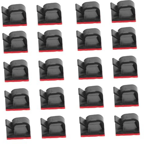 Gadpiparty 100pcs Self Adhesive Cable Fixation Holder Wire Tidy Clips for Car Dash Cam Desktop Wire Management