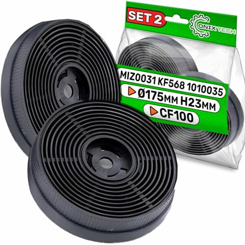 2 Stück Dunstabzugshaube Filter Ø 175 mm Typ CF100 mit Original Code 00743169 00796390 DHZ5276 Z5138X1 LZ52751 für Exquisit für Respekta für Bomann - Garantie 5 Jahre - ONIX TECH