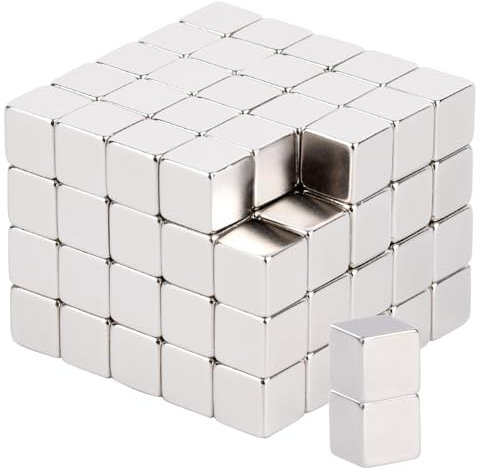 Aenienoe 100 Stück Neodym Magnete Mini Magnete Stark 8x8x8mm Klein Magnets für Magnettafeln Kühlschränk Whiteboard Bastelarbeiten Fotos
