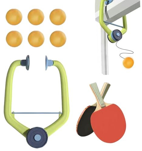 Vllold Doorway Tischtennisspiel, tragbares Tischtennis-Set, verstellbares Starter-Set, Übungs-Tischtennis-Trainer mit Schlägern, Türspiel für Kinder