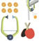 Vllold Doorway Tischtennisspiel, tragbares Tischtennis-Set, verstellbares Starter-Set, Übungs-Tischtennis-Trainer mit Schlägern, Türspiel für Kinder