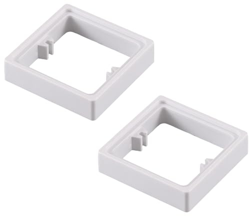 YUSSEQDD 2pack/lot Double Socket Spacer Pattress Extender Black Surround Plate 1 Gang Screw Pack Of 2 Single Socket Spacer 1, 20mm