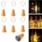 6 luces solares para botellas con corcho, 10 luces LED de alambre de cobre para botellas de vino, decoración de boda, impermeable, uso en exteriores e interiores (1 m) (blanco cálido)