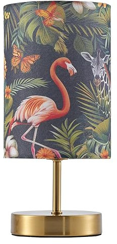 Onara Table Lamp for Bedroom, Living Room, and Office – Home Decor Lamp with Designer Lampshade – Desk Lamp for Shelves, Sideboards, and Bedside Tables – E27 Base LED Bulb Included (Jungle Green)