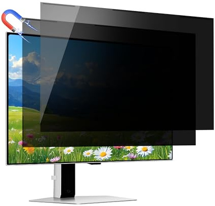 Magnetischer Computer-Sichtschutzfilter für 16:9-Breitbild-Monitor, abnehmbarer Sichtschutz, Anti-Spionage-Desktop-Sicherheit, privater Filter (nur geeignet für randlose Bildschirme)