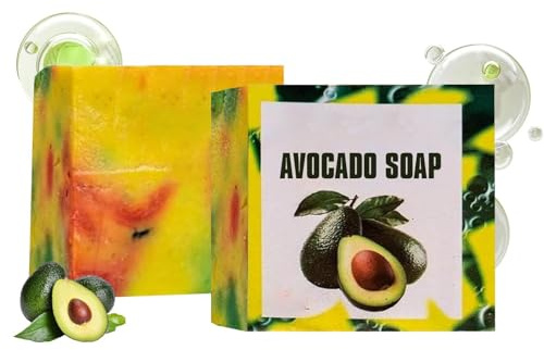 Yamusa Avocado Soap, Handmade Avocado Soap, Natürliche Avocadoseife, Avocado-Soap for Skin Care, Moisturizing Soaps Bar, Nährt die Haut, Für alle Hauttypen Geeignet