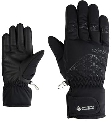 Ziener Damen KLEMENTIN-Z Ski-Handschuhe/Wintersport | Soft-Shell, Windstopper, PFC frei, Black, 8