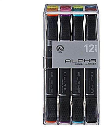Alpha Design Marker 12er Set Basic Main Colours