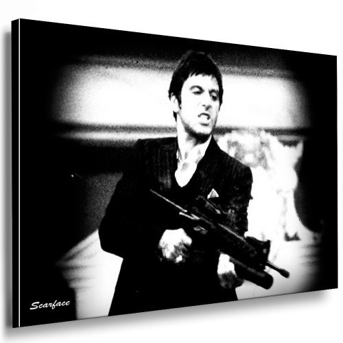Boikal Bilder Kunstdrucke Leinwand Bild mit Keilrahmen Scarface - Al Pacino 100x70 cm xxl.663