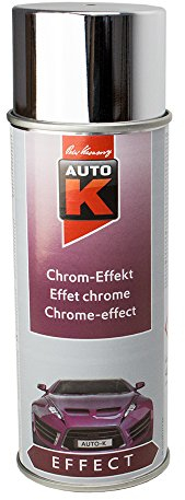 Effet Chrome Auto-K - Bombe Aérosol Spray de Peinture Acrylique Auto Moto - Chrome - 400 ml - Ref. 233031