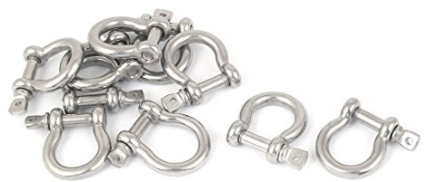 sourcingmap® 10 Stk. Edelstahl Draht Seil Befestigung Bogen Fesseln 5 mm Gewinde de