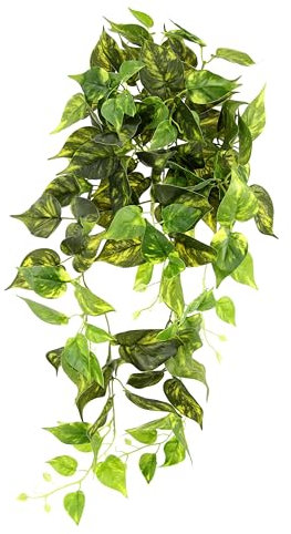 Flair Flower Pothoshänger Floristik Girlande Ranke Kunstblumen Kunstpflanzen Seidenblumen Raumdeko Möbeldeko Ciondolo Pothos, Poliestere Plastica, Verde, 120 x 20 x 20 cm