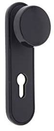 TESA Juego de pomos MPTF972NM negro par 2 unidades para puertas interiores instalación sencilla acabado satinado montaje reversible uso diario vivienda y oficina