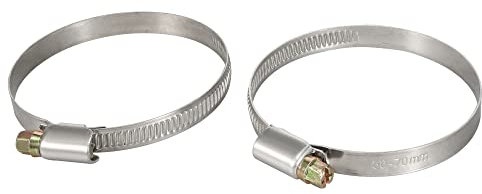 Sourcingmap 10pcs 50-70mm Clamping Range 8mm Width Steel Hose Clamp