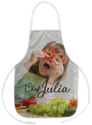 LolaPix Delantal Personalizado Niña. Delantales cocina. Delantales Personalizados. Avental Personalizado Dia del padre. Apron Personalizada. Delantal Niño personalizable Junior 50x38cm.