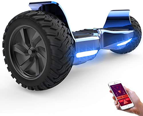 GeekMe Hoverboards Offroad 8.5 Zoll, SUV Hoverboards mit APP, Bluetooth Lautsprecher, Doppelmotor, LED Lichter, All Terrain Hoverboards für Kinder und Erwachsene
