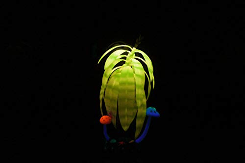 Aqua Lumo Plante Fluorescente en Silicone à Rayures Jaune