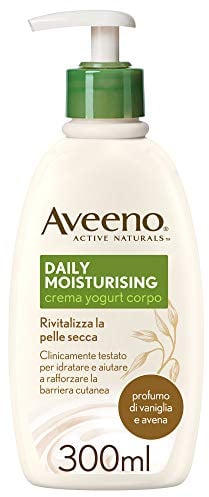 Aveeno Feuchtigkeitsspendende Joghurt-Körpercreme, Daily Moisturising, Vanille- und Haferduft, normale Haut, 300 ml