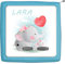 Coverlounge Schutzfolie passend für die Toniebox | Folie Sticker | Baby Elefant hält Luftballon Love mit Name personalisiert