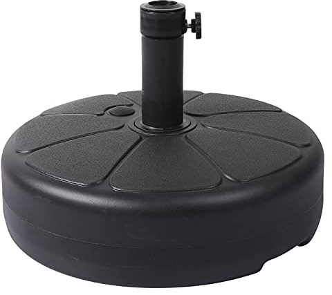 Parkland 23 Litre Black Plastic Parasol Base Garden Beach Patio Umbrella Parasol Sun Shade Weight Stand Holder Garden Patio Outdoor Furniture Accessory