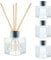 ZENO Glass Diffuser Set of 4 | Empty Clear Bottles 50ml | Essential Fragrance | Oil Reed Diffusers Set | Small Glass Diffuser Bottles with Caps for Home Bathroom Fragrance Accessories