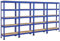 Yaheetech 5 Böden Eckregale, Lagerregale Metall, Schwerlastregale 750 KG belastbar, Kellerregal, Steckregal, Regalsystem, 280 x 30 x 150 cm/Blau